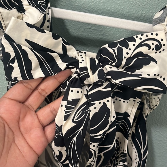 NWOT - Who What Wear - Black/Tan open back print dress - Picture 6 of 7